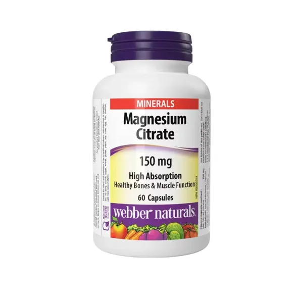 Webber Naturals Magnesium Citrate 150 mg 60 cps