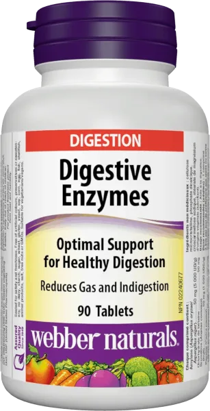 Webber Naturals Trávicí Enzymy 90 kapslí