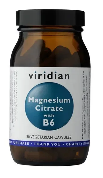 Viridian Magnesium Citrate with B6 90 cps