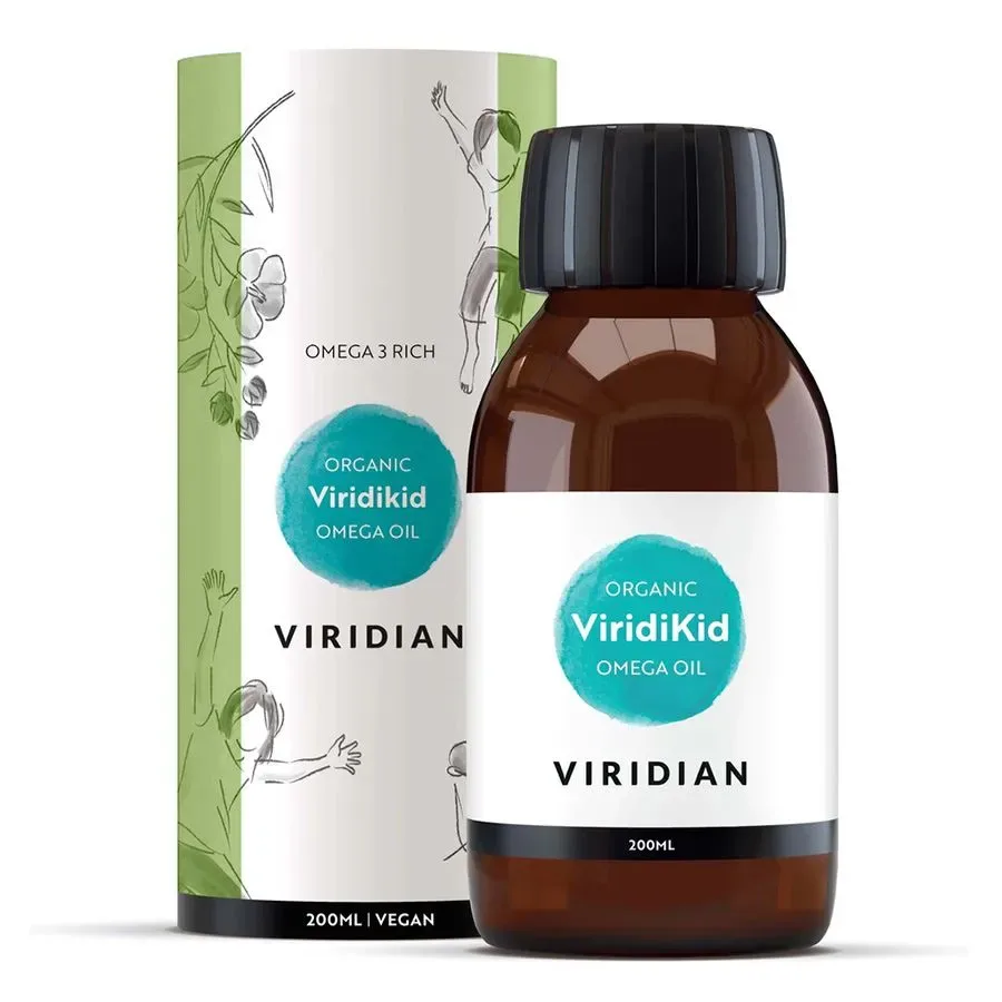 Viridian Viridikid Omega 3 Oil 200 ml Organic (Bio Omega 3 olej pro děti)