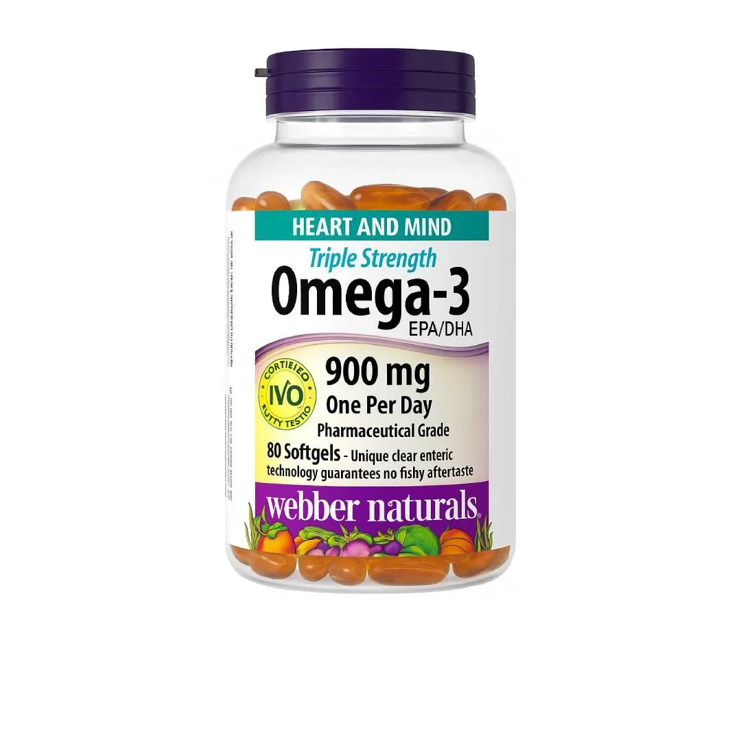 Webber Naturals Omega-3  EPA/DHA 900 mg 80 tob
