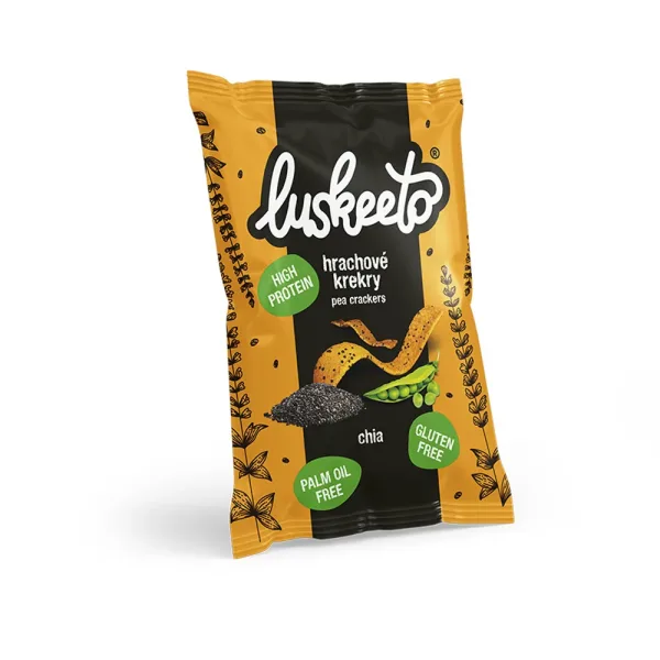 Luskeeto Luštěninové Krekry 40 g chia