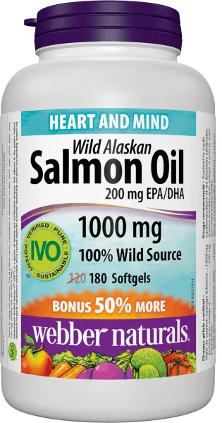 Webber Naturals Omega 3 w Fish Oil Bonus IVO 180 tabs
