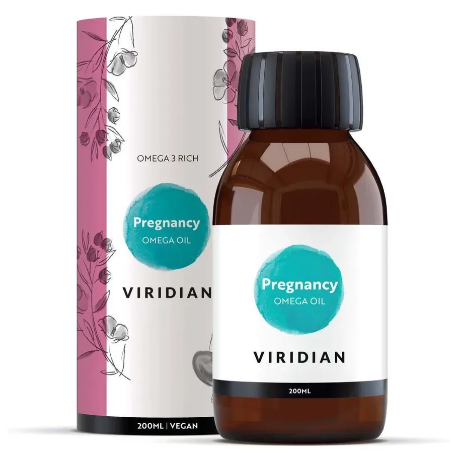 Viridian Pregnancy Omega Oil 200 ml (Směs olejů pro těhotné poskytující omega 3, 6 a 9)
