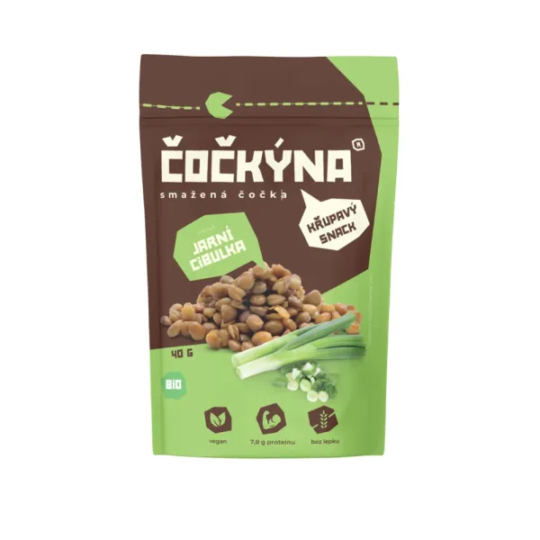 Čočkýna Smažená Čočka Bio 40 g jarní cibulka