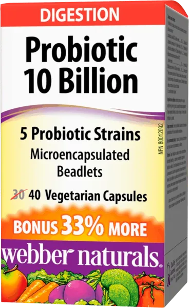 Webber Naturals Probiotic 10 Billion 40 cps