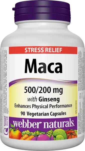 Webber Naturals Maca with Ginseng 500/200 mg 90 cps