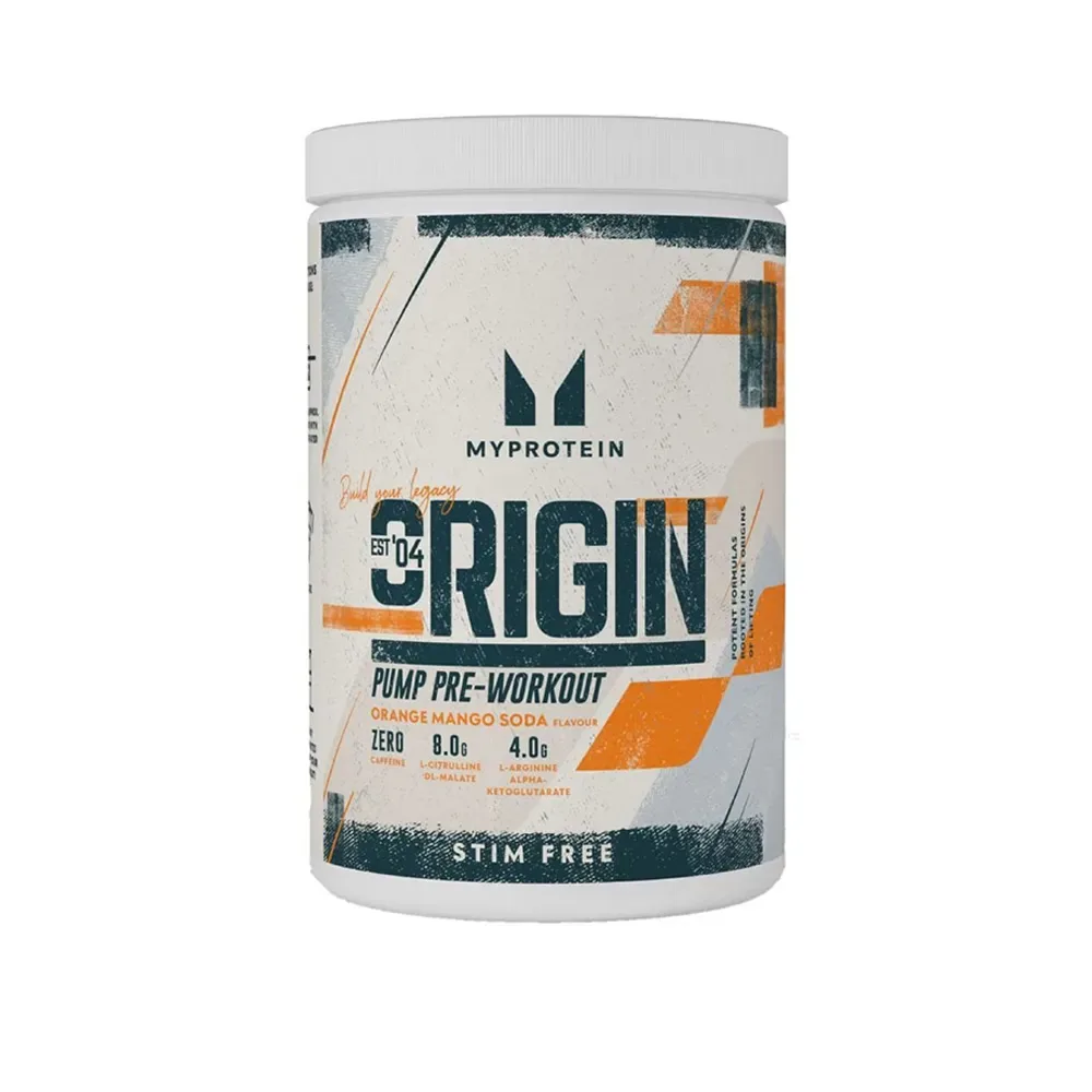 MyProtein Origin Pre-Workout Stim Free orange mango 600 g